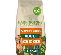 Harringtons Superfoods Complete Grain Free Hypoallergenic Chicken with Veg Dry Adult Dog Food 1.7kg (Pack of 4) - Made with All Natural Ingredients