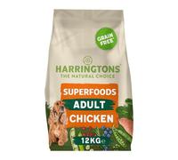 Harringtons Superfoods Complete Grain Free Hypoallergenic Chicken with Veg Dry Adult Dog Food 12kg - Made with All Natu