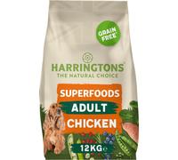 Harringtons Superfoods Complete Grain Free Hypoallergenic Chicken with Veg Dry Adult Dog Food 12kg - Made with All Natural Ingredients