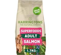 Harringtons Superfoods Complete Grain Free Hypoallergenic Salmon with Veg Dry Adult Dog Food 1.7kg (Pack of 4) - Made with All Natural Ingredients