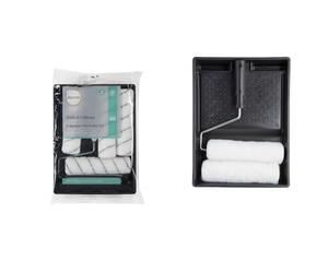 Harris 102012009 Seriously Good Walls & Ceilings Paint Roller Set 9in & 101092005 Essentials Walls & Ceilings Twin Set | 1 x Tray, 1 x Frame, 2 x Roller Sleeves | 9"