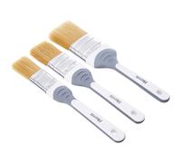 Harris 102021060 Seriously Good Woodwork Stain & Varnish Paint Brushes, 3 Brush Pack, 1", 1.5", 2", Grey