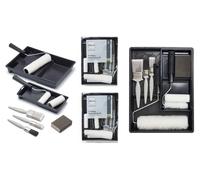 Harris Walls & Ceilings Essentials Decorating Set | 11 Pieces | 9" Roller Sleeve, 4" Roller Sleeve, Sanding Block, 3 Paint Brushes