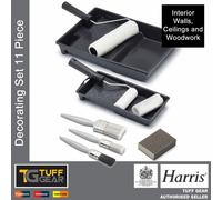 Harris 11 Piece Paint Roller Tray & Brush Set Decorating Emulsion & Gloss Pack
