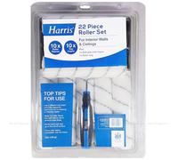 Harris 22 Piece Painting Set Paint Grip 10" Roller +Frame Tray +Inserts +Sleeves