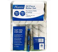 Harris 22 Piece Painting Set With 10" Paint Roller, Frame, Tray, Inserts And Sleeves