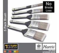 Harris 5 x Walls & Ceilings Paint Brushes No Bristle Loss Gloss & Emulsion Trade