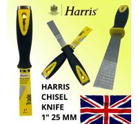 Harris Chisel Knife 1 in / 25mm Heavy Duty Paint Scraper Tool - Stainless Steel Blade, Soft Grip, Hammer End | 103756