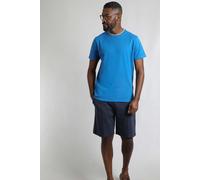 Harris Cotton Textured Crew Neck T-Shirt Weird Fish Baby Blue L