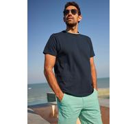 Harris Cotton Textured Crew Neck T-Shirt Weird Fish Dark Blue XXL