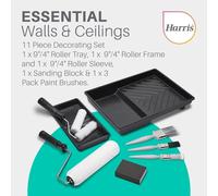 Harris Essentials 11 Piece Decorating Set, Rollers, Brushes, Trays