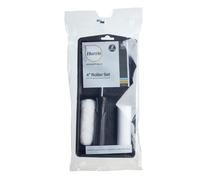 Harris Essentials Gloss 4 Inch Mini Paint Roller Set (4 Piece) in Black Harris Black