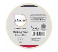 Harris Essentials Masking Tape - 24mm X 25M - General Painting & Surface Protection Tape - Masking Tape