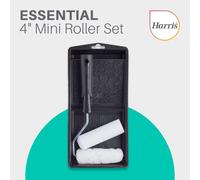 Harris Essentials Mini Roller Set Walls Ceilings Tray and Frame 4” Em