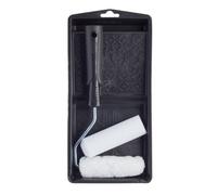 Harris 101092201 Essentials Mini Roller Set for Walls & Ceilings with Tray and Frame, 4” Emulsion & Gloss Roller Sleeves