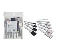 Harris Essentials Walls & Ceilings and Woodwork 10 Pack, 0, 1 x 1.5, 1 x 2 Gloss 1 x 0.5, 1 x 1, 2 x 1.5, 2X 2 Emulsion Paint Brushes