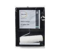 Harris Essentials Walls And Ceilings 9 Inch Roller Set Sleeve Frame & Tray Medium Pile Emulsion Paint Decorating Kitpro