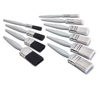 Harris Essentials Walls & Ceilings and Woodwork 10 Pack, 0, 1 x 1.5, 1 x 2 Gloss 1 x 0.5, 1 x 1, 2 x 1.5, 2X 2 Emulsion Paint Brushes