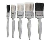 Harris Essentials Walls, Ceilings & Gloss Paint 5 Brush Pack | 0.5", 1", 1.5", 2", Grey, Pack of 5