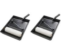 Harris Essentials Walls & Ceilings Paint Roller Set 9in | Kit Includes: 1 x 9" Tray, Frame & Roller Sleeve (Pack of 2)