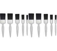 Harris Essentials Woodwork Gloss Paint Brush Set, Pack of 10, 0.5in, 1in, 1.5in, 2in