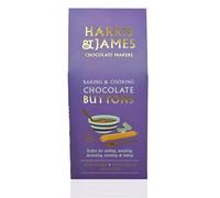 Harris & James Baking & Cooking Chocolate Buttons, Bean to Bar Couverture Drops - Milk & Dark Chocolate, 240g (Milk Chocolate)