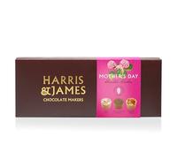 Harris & James Mothers Day Great British Puddings 12 Piece Chocolate Selection Box. Handmade Luxury Chocolates From Bean To Bar. Raspberry Eton Mess, Sticky Toffee & English Trifle Chocolate (180g)