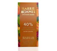 Harris & James Salted Caramel Hot Chocolate Flakes 40% Decadent Bean to Bar Luxury Hot Chocolate Flakes, Luxury Hot Cocoa, Luxurious Milky Treat with All Natural Ingredients (6 servings)