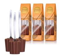 Harris & James Salted Caramel Hot Chocolate Stirrers - Pack of 3 Spoon Set Multipack. Gift Set for Drinking Cocoa.
