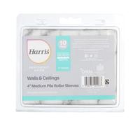 Harris Seriously Good 4Inch Roller Sleeves 10 Pack Medium Pile Walls And Ceilings Replacement Sleeves Mini Sleeves