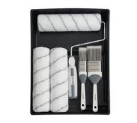 Harris Seriously Good 7 Piece Walls & Ceilings Decorating Kit With 9" Roller Medium Pile Sleeves Brushes & Tray For Smooth Finish