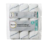 Harris Seriously Good Medium Pile Paint Roller Sleeves - Pack Of 3 - 9 Inch, 225mm - For Walls & Ceilings With Emulsion Paint