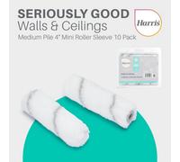 Harris Seriously Good Walls & Ceilings Medium Pile Mini Roller Sleeve 4 Inch 10 Pack (102012203)