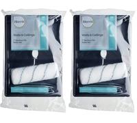 Harris Seriously Good Walls & Ceilings Medium Pile Roller Set | Includes 7" Tray, Frame, 1 x 7" Paint Roller Sleeve (Pack of 2)