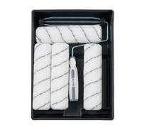 Harris Seriously Good Walls & Ceilings Paint Roller Set 9in, 1 x 9" Frame, 4 x 9" Medium Pile Roller Sleeves & Tray 9"
