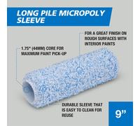 Harris Trade Long Pile Micropoly Roller Sleeve 9