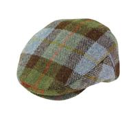 Harris Tweed 100% Wool Mens County Caps - Different Designs - Gents Hat - Gift for him - Satin Lining - Sizes from S to XXL (UK, Alpha, XL, Blue and Green)