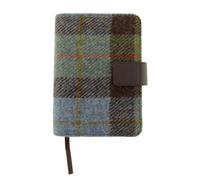 Harris Tweed Address Book with Credit Card Section, Pen Holder, 17cm x 12cm (MacLeod Tartan)