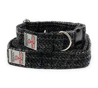 Harris Tweed Dog Collar And Lead Set Handmade (Grey Check, S)