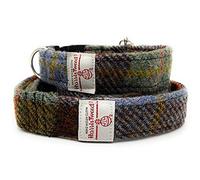Harris Tweed Dog Collar And Lead Set Handmade Macleod Tartan (S)