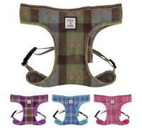 Harris Tweed Dog Harness - Genuine Scottish Wool - Adjustable & Breathable Tartan Harness - Stylish & Lightweight Pet Accessory for Small, Medium & Large Dogs