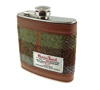Harris Tweed Hip Flask 6oz in MacLeod Tartan