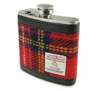 Harris Tweed Hip Flask 6oz in Royal Stewart