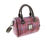 Harris Tweed Kilbride Mini Bowling Bag in Pink Tartan Check