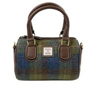 Harris Tweed Ladies Hand Bag 30 in Classic Brown | Authentic Handwoven Scottish Wool Handbag with Premium Leather Trim, Spacious Interior, Secure Storage & Timeless Heritage Craftsmanship