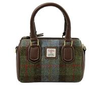 Harris Tweed Ladies Hand Bag 4 in Classic Brown | Authentic Handwoven Scottish Wool Handbag with Premium Leather Handles, Secure Zip Closure & Elegant Heritage Design for Everyday, Work & Travel Use