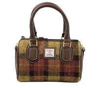 Harris Tweed Ladies Hand Bag DPX-07 in Classic Brown | Authentic Handwoven Scottish Wool Handbag with Premium Leather Trim, Structured Design, Spacious Interior & Timeless Heritage Craftsmanship