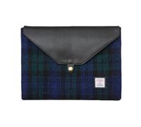 Harris Tweed Laptop Sleeve for MacBook Air M4 M3 M2 M1 13 Inch and Pro M1 A2338 Wool and Microfiber Leather Case with Snap Button Flap