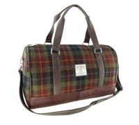 Harris Tweed Large Cabin Travel Duffel Bag, Genuine Scottish Tartan, Weekend Hand Luggage, Unisex (Rust Check)
