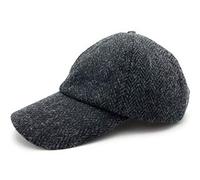 Harris Tweed Men's Baseball Cap Adjustable Hat (Charcoal)